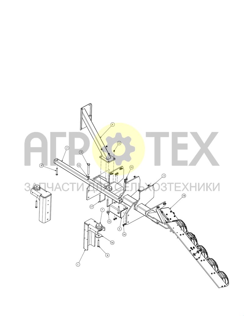 Монтаж кабины (SX016471) (№14 на схеме)